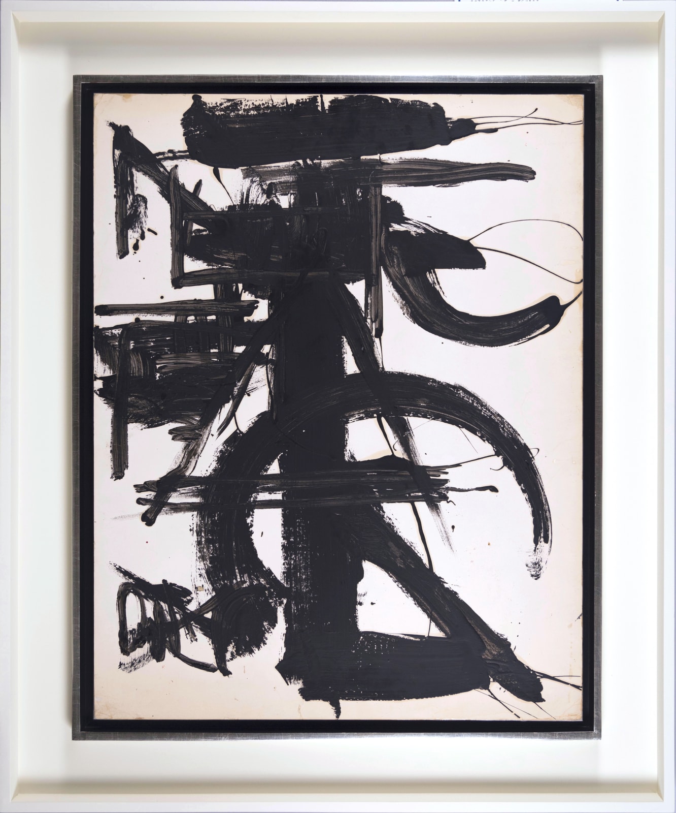 Michael (Corinne) West, Black & White with Abstract, c. 1970