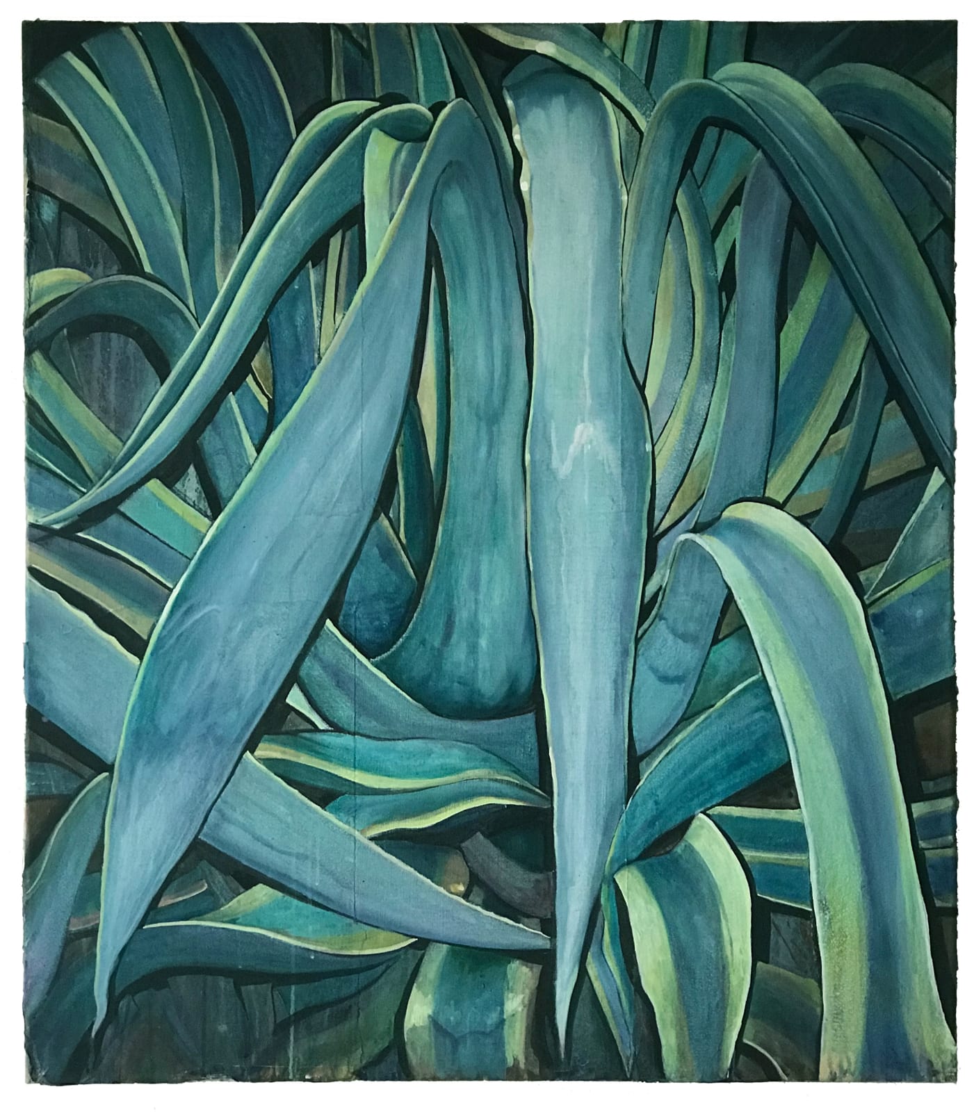 Arjan van Helmond, Agave #4 (green and yellow), 2019