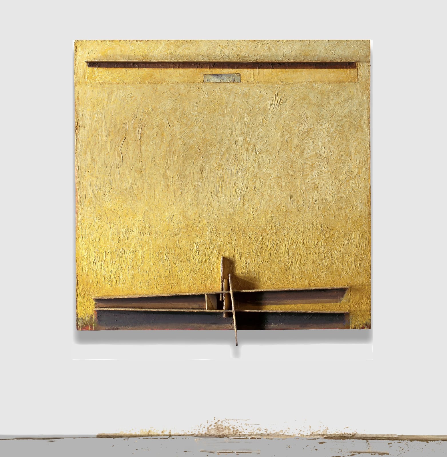 BRIAN DICKERSON Rothardt , 2021 - 23 Oil with wood construction 46 x 45 x 5 inches