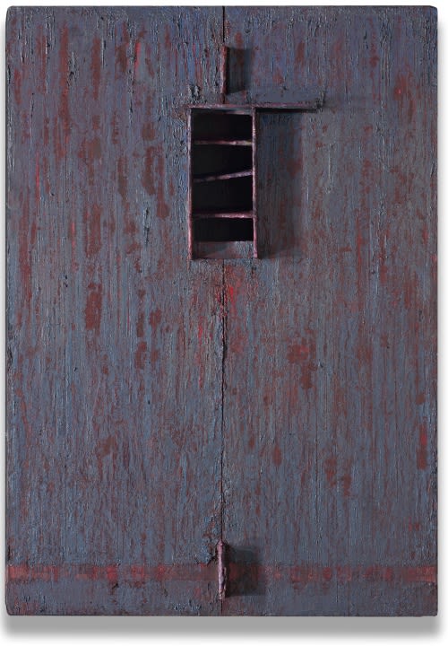 BRIAN DICKERSON Roseboom # 2, 2022 Oil with wood construction 48 x 32 x 6 inches