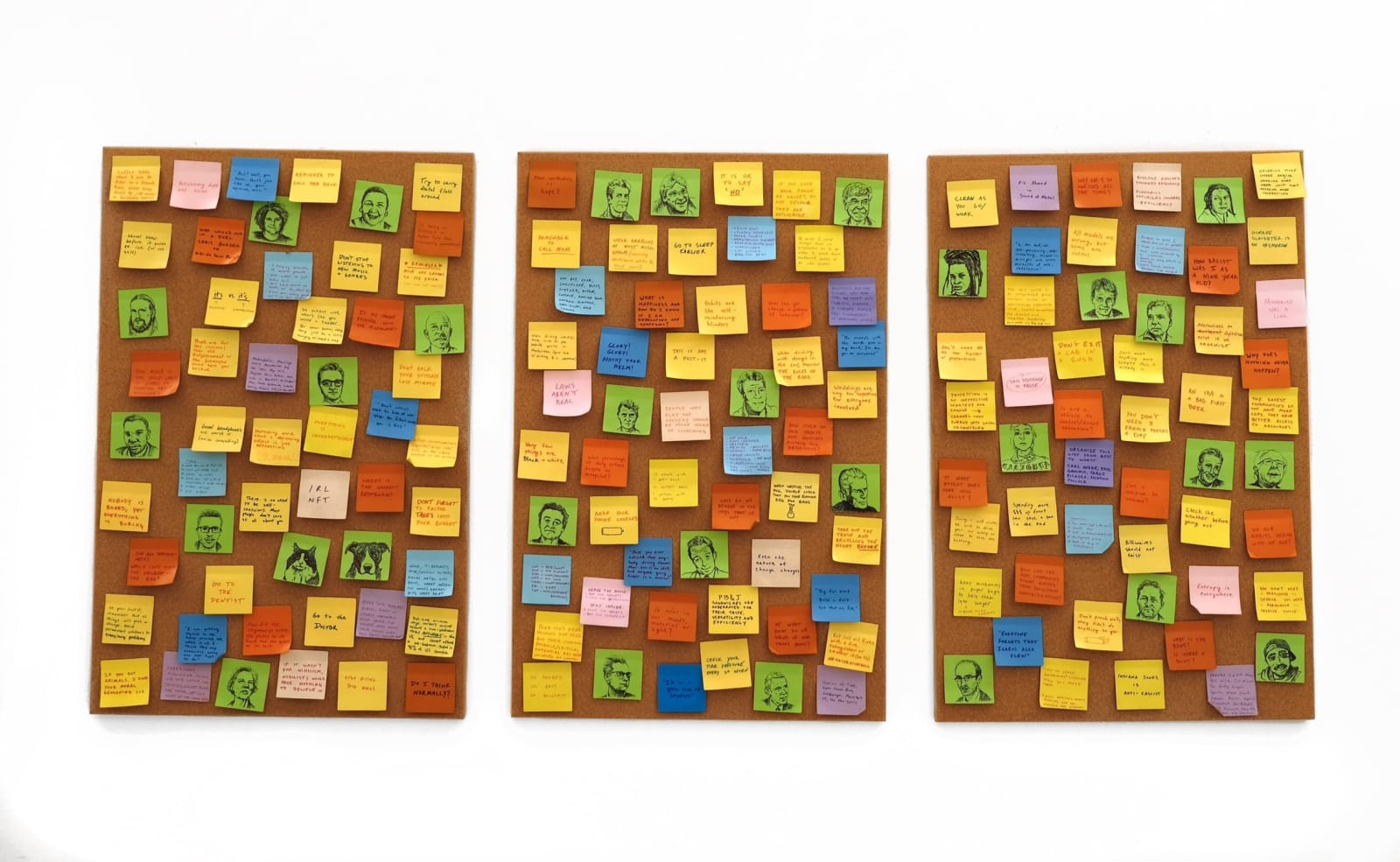 Stuart Lantry, Individual Post-Its, 2020 - 2023