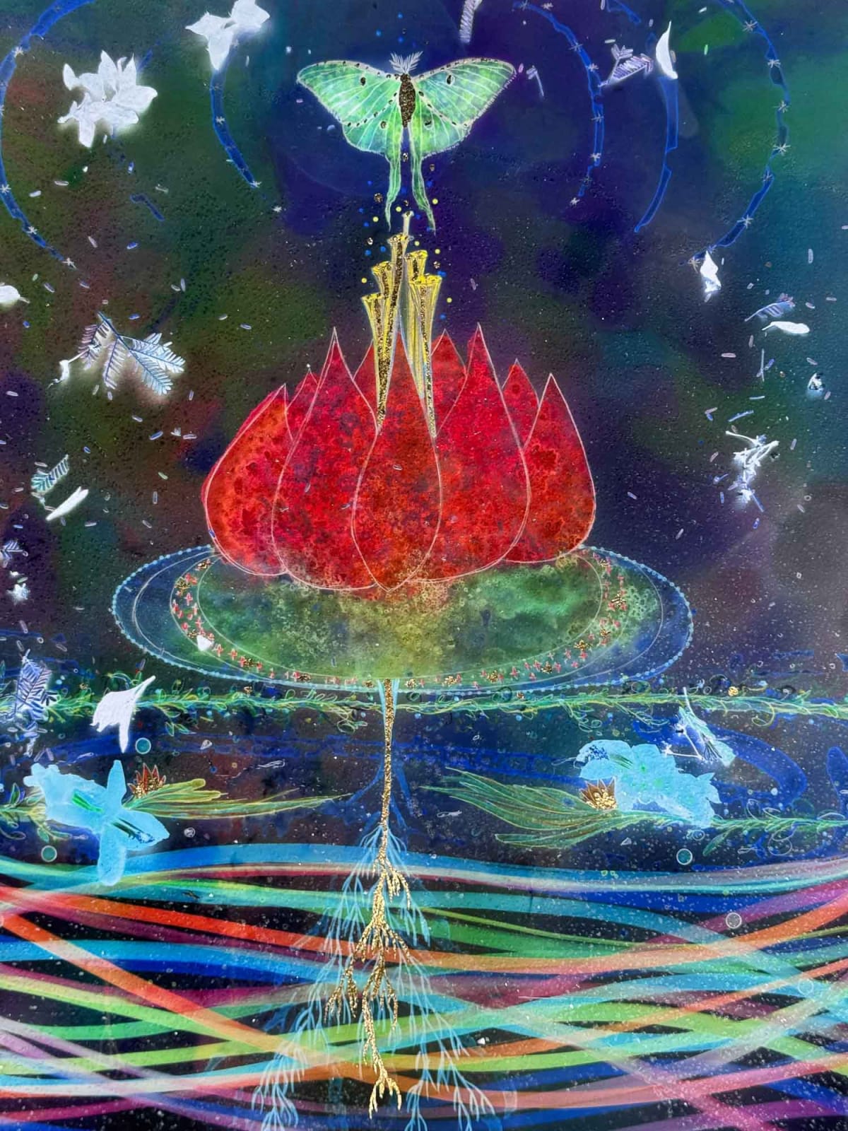 Christine Nguyen, Cosmic Lotus Moth, 2025