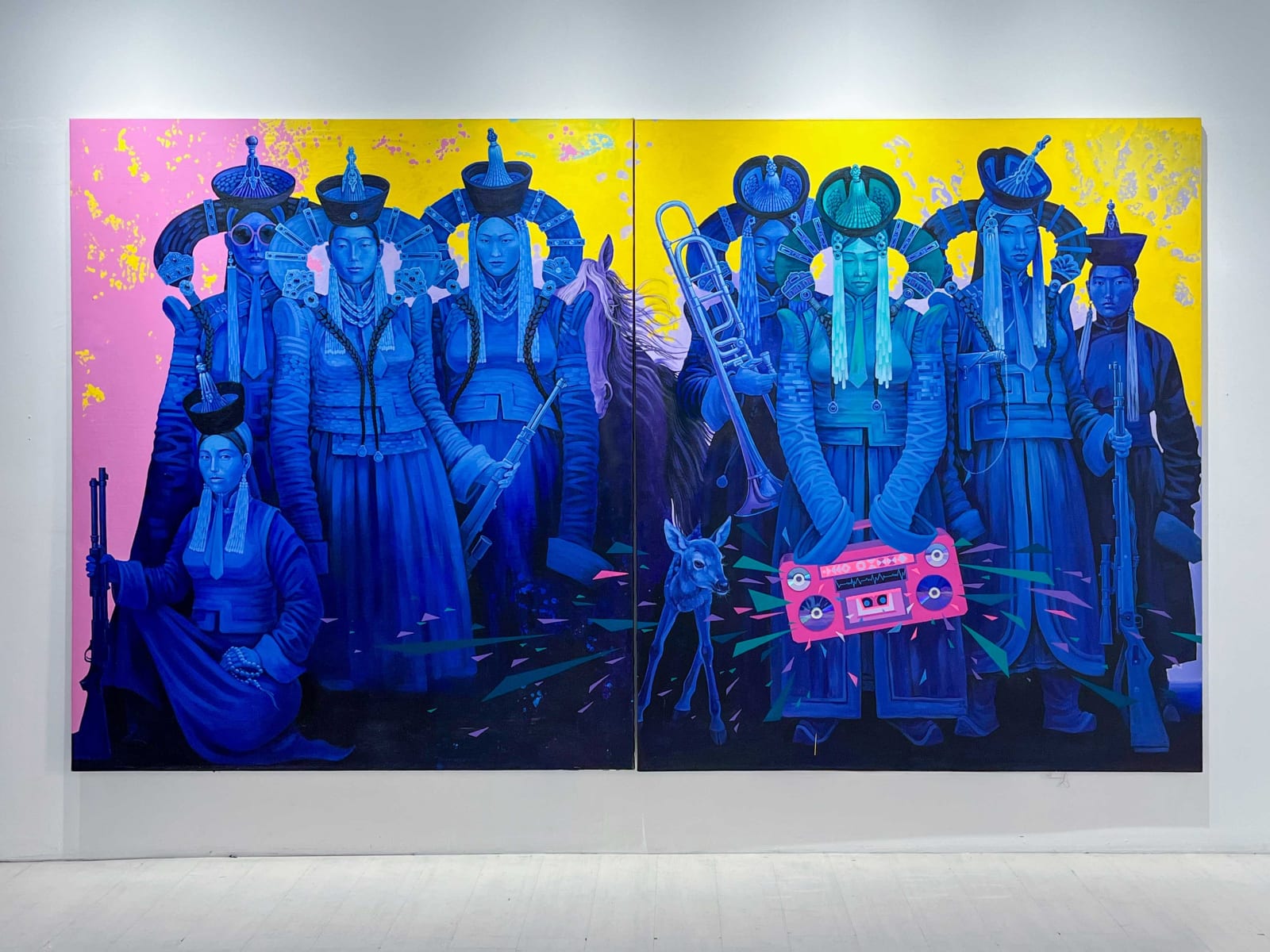 Zayasaikhan Sambuu, Return of the Forebears (Diptych 1), 2020-2022