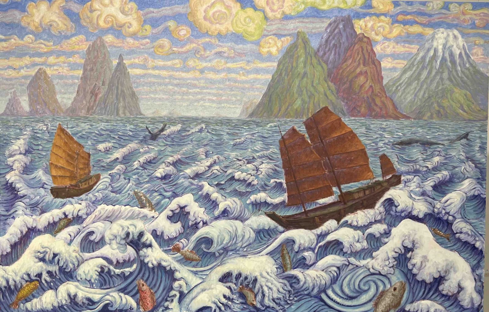 John Alexander Parks, Junks Fishing, 2022