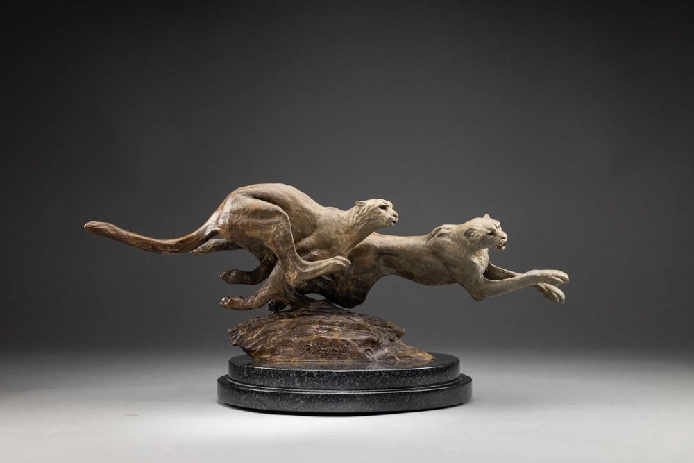 Richard MacDonald, Coursing Cheetahs, Atelier, 2024