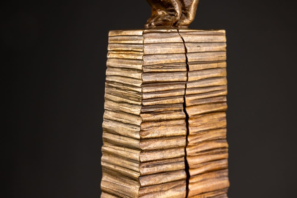 Richard MacDonald, Dance to Paradiso, Column, Gold, 2023