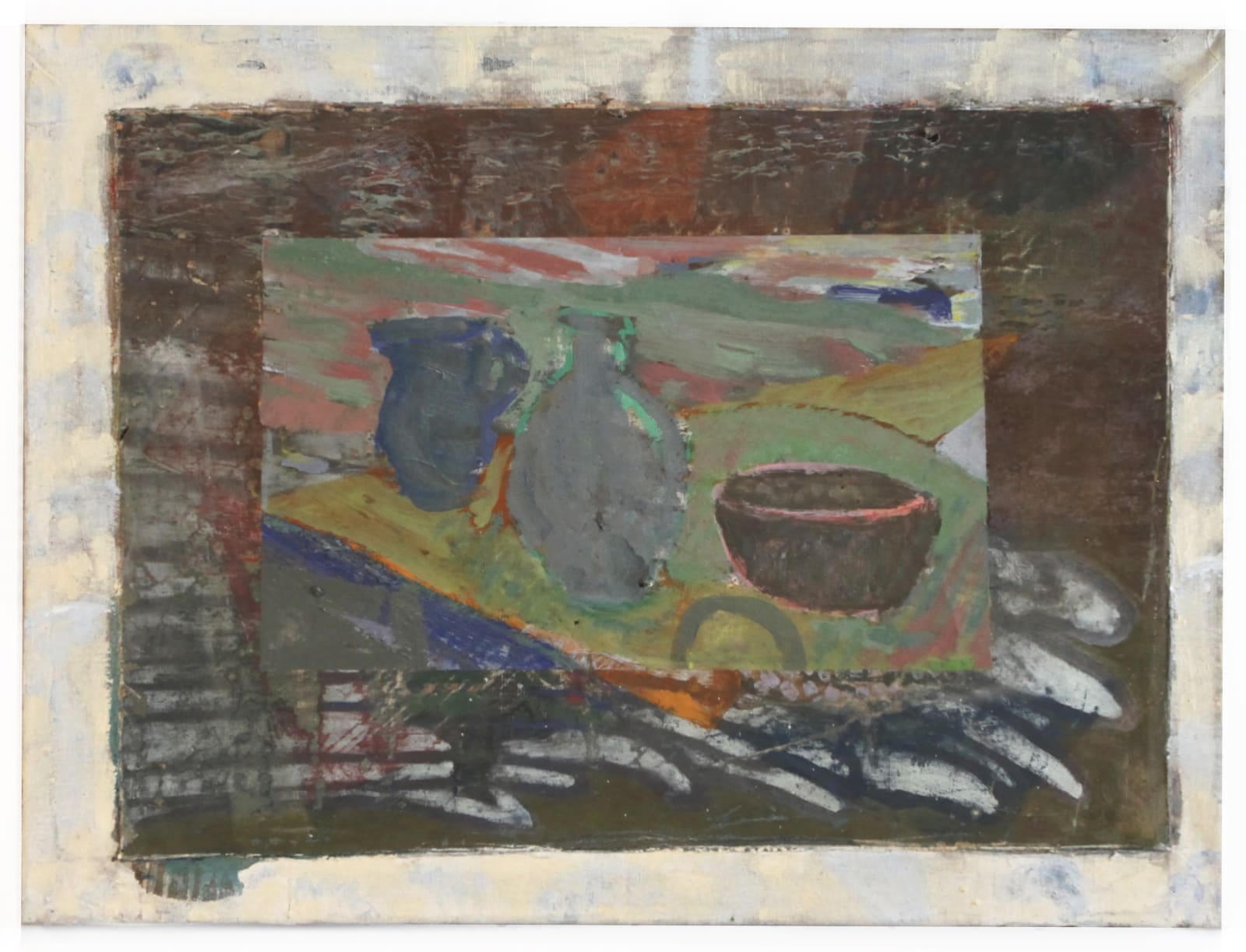 Anthony Banks, Three Ceramics on Table, 2020-21