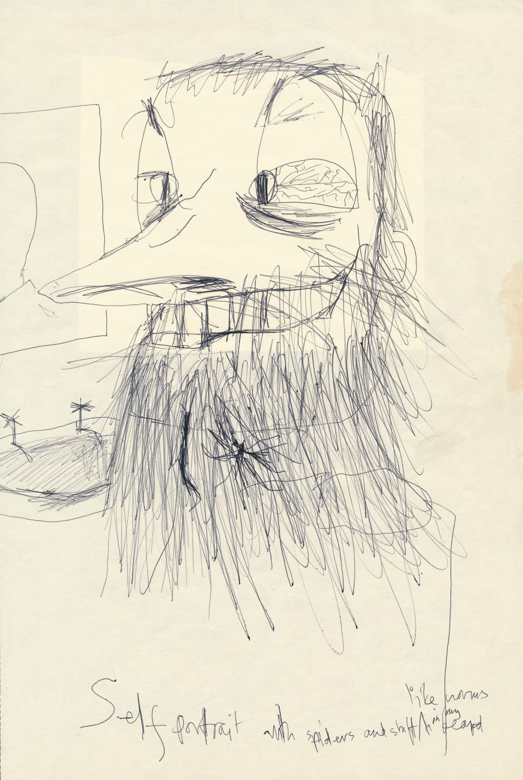 Thom Yorke, self portrait with spiders, 2000