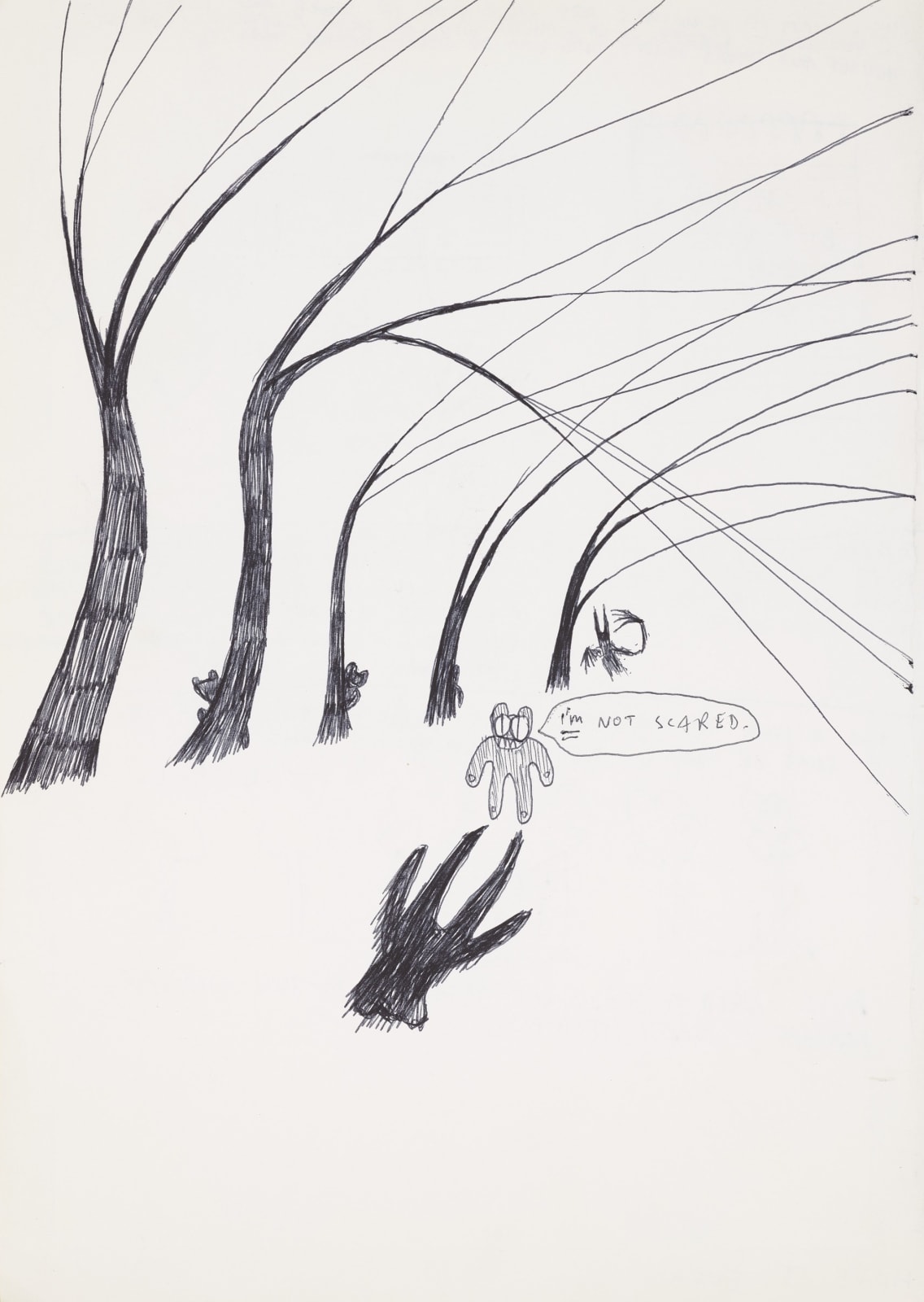 Stanley Donwood, musical statues, 1999