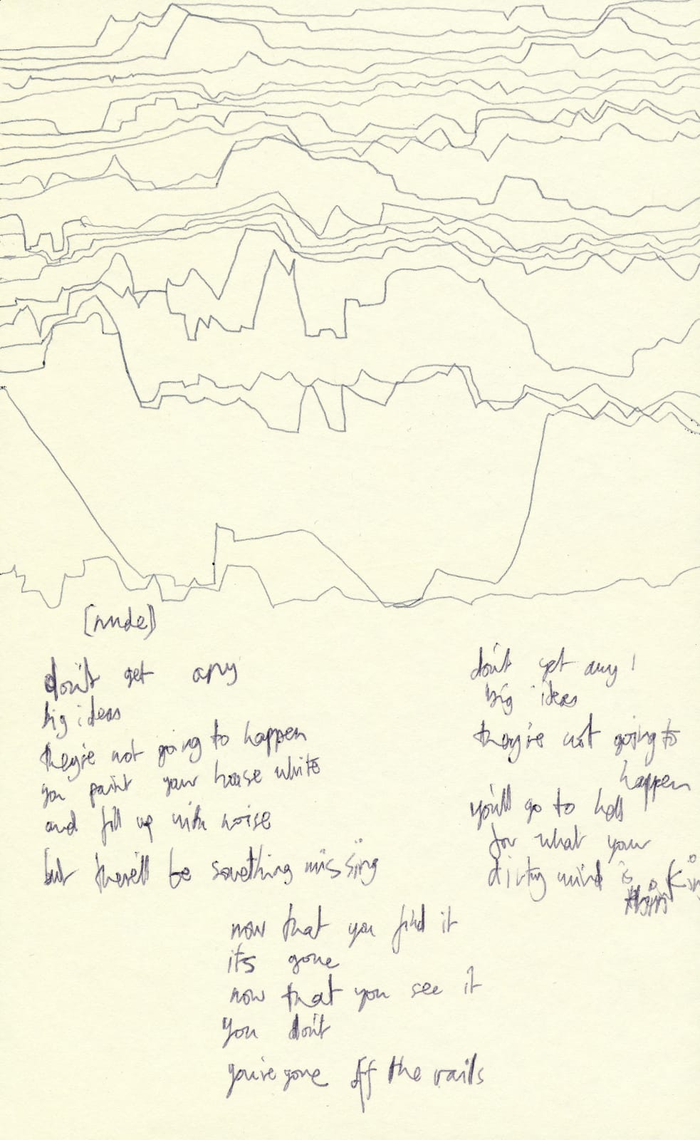 Thom Yorke, first lyrics for nude, 2000