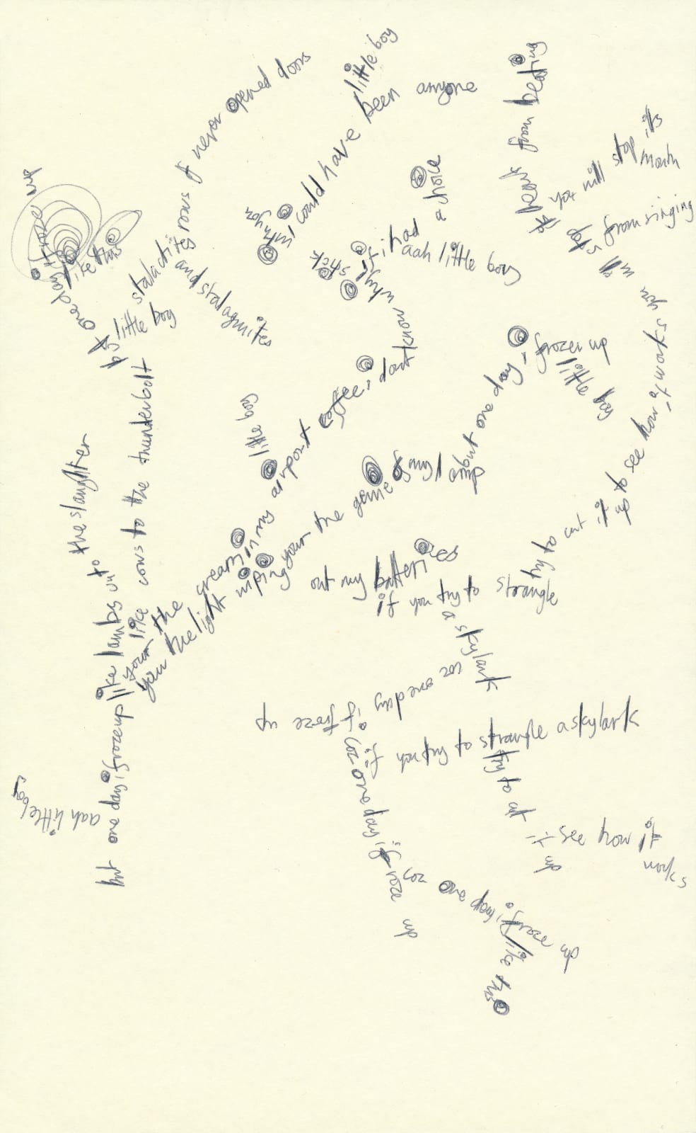 Thom Yorke, i froze up, 1999