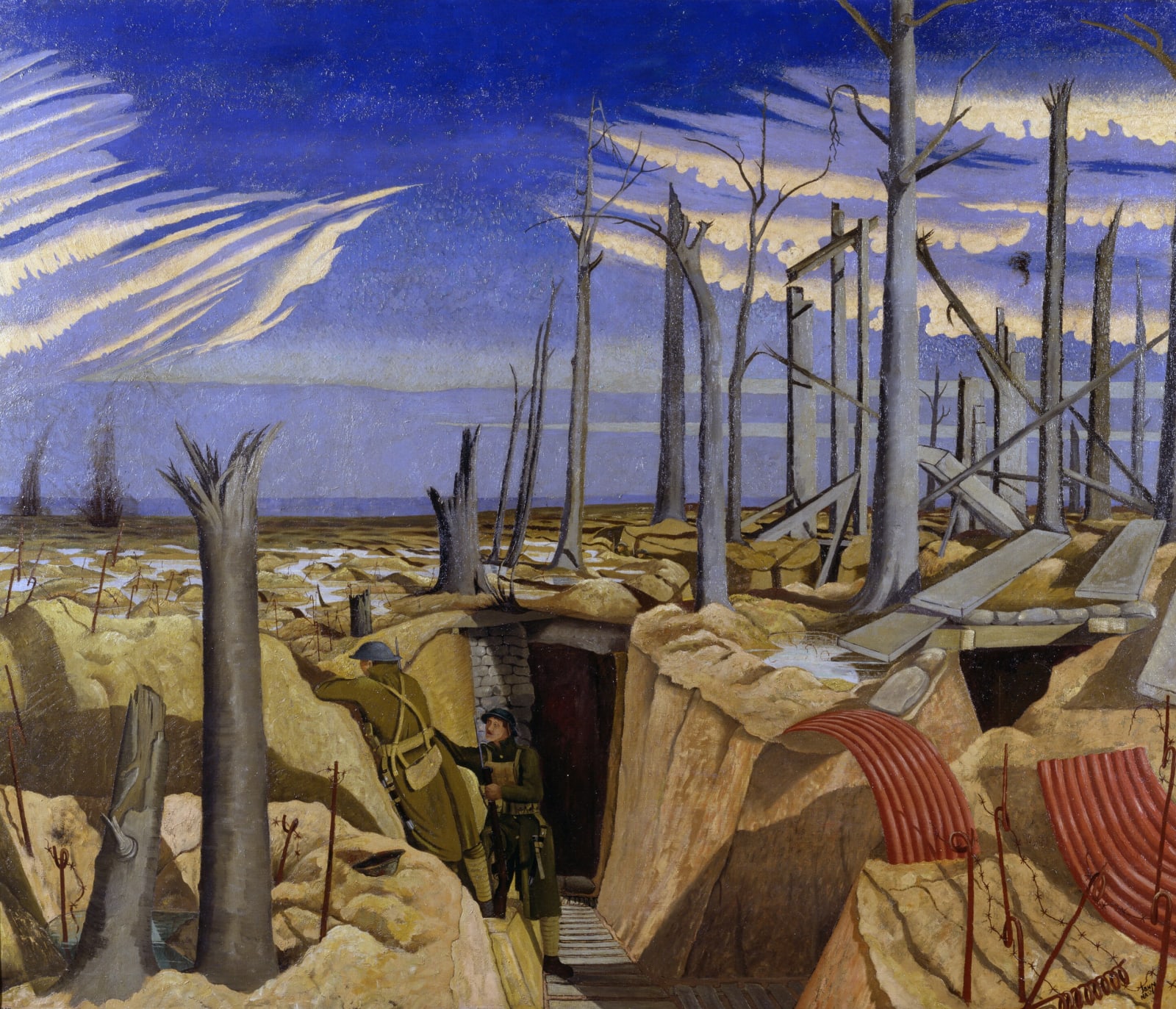 Oppy Wood, 1917, Evening. (Art. IWM ART 2243)