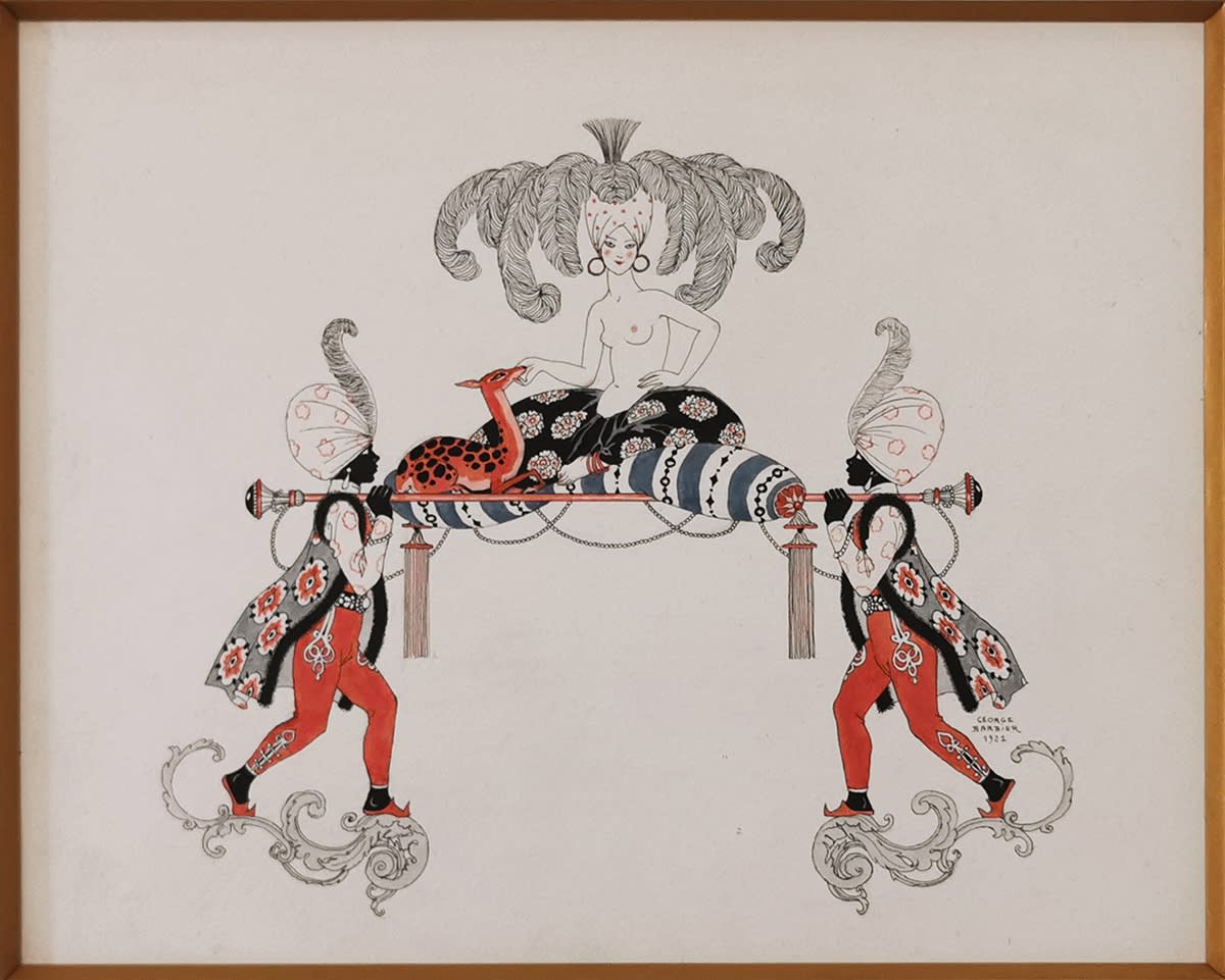 George Barbier, Dame à la biche (The Lady and the Doe), 1921