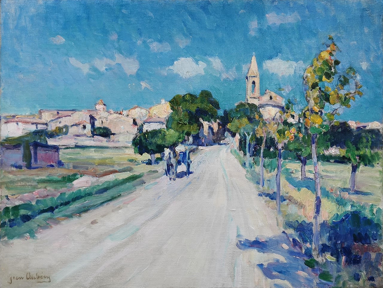 Jean Aubéry, Charette sur le chemin