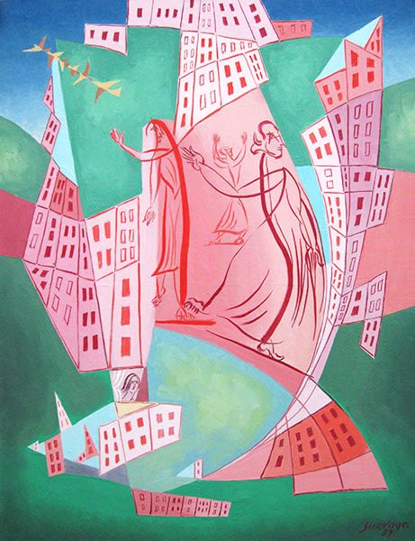 Léopold Survage, La Ville Rose, 1957
