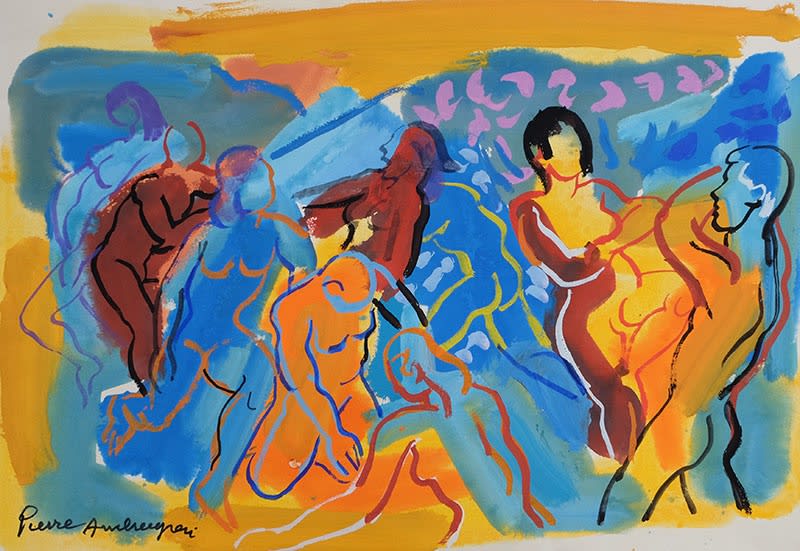Pierre Ambrogiani, Nus dans un paysage fauve