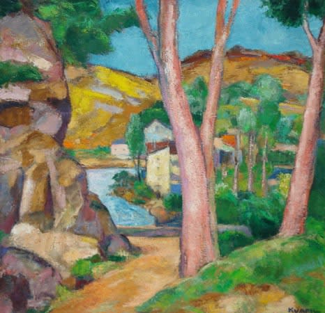 Charles Kvapil, Rochers et arbres