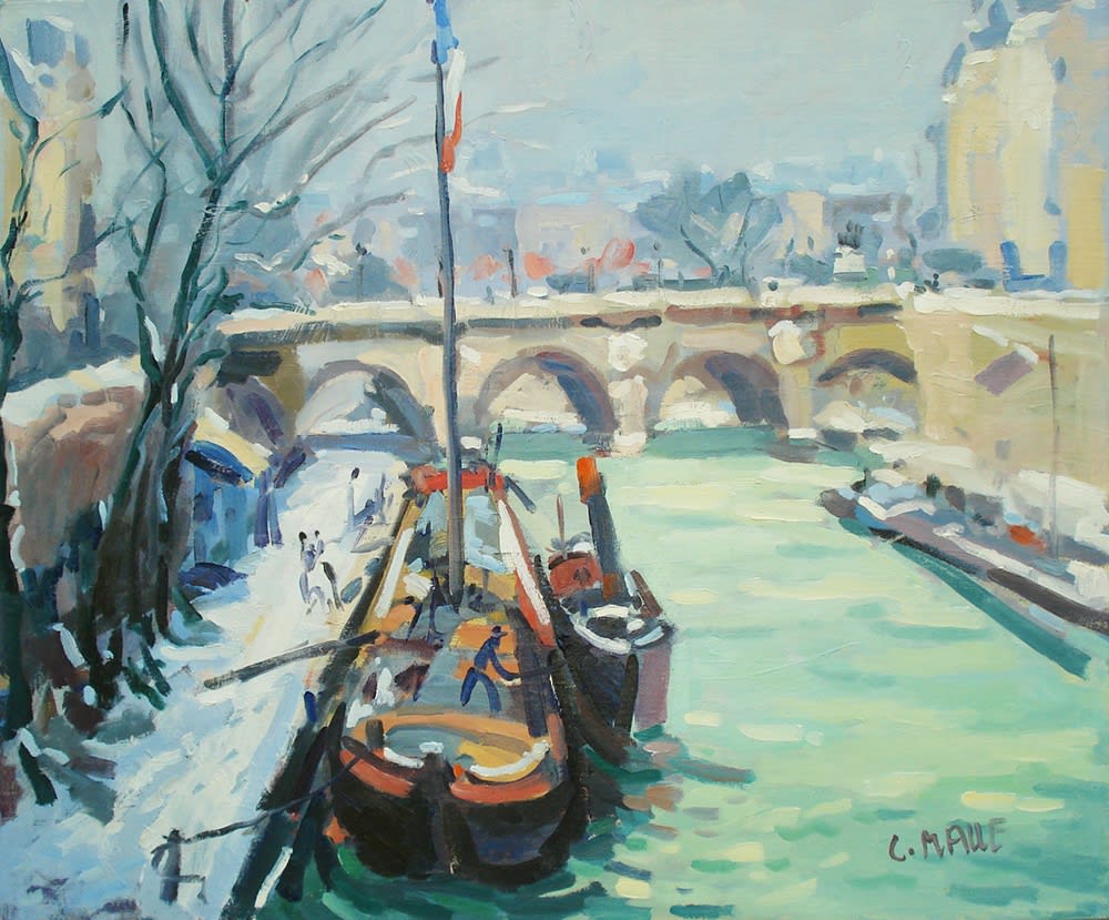Charles Malle, Paris, Péniches à Quai