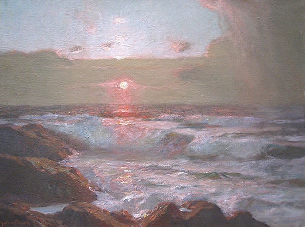 Julius Olsson, Sunset in Cornwall