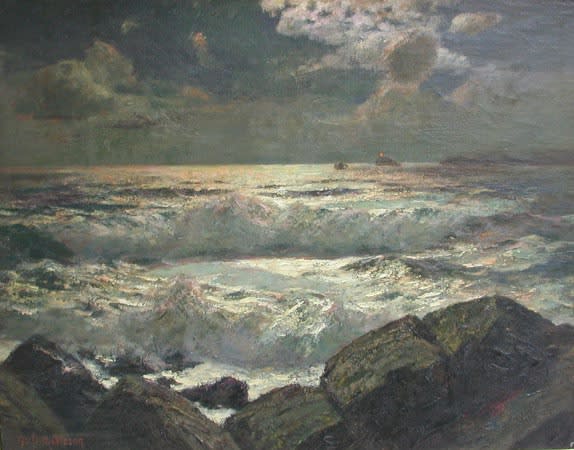 Julius Olsson, Moonlight, St. Ives Bay