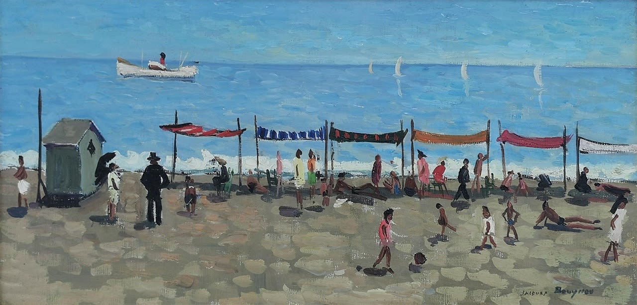 Jacques Bouyssou, Espagne, Almuñécar, sur la plage, 1958