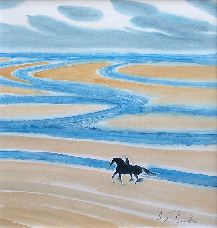 André Brasilier, Cavalier sur la plage, 1978 | John Adams Fine Art