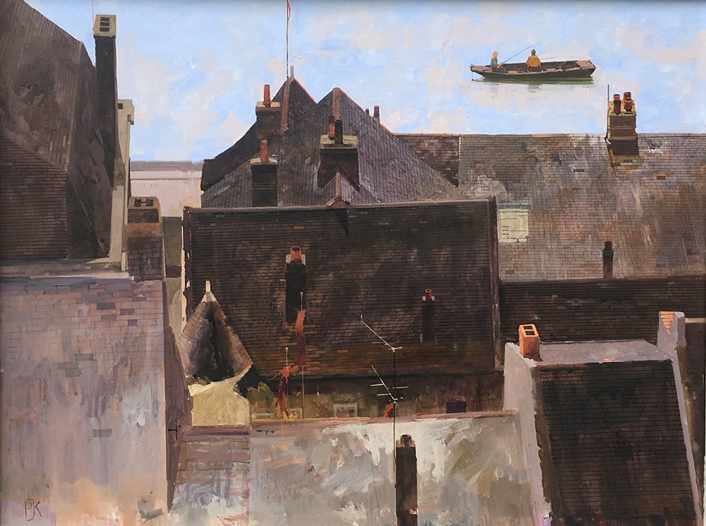 Peter Kelly NEAC RBA, The Fishermen of Chinon