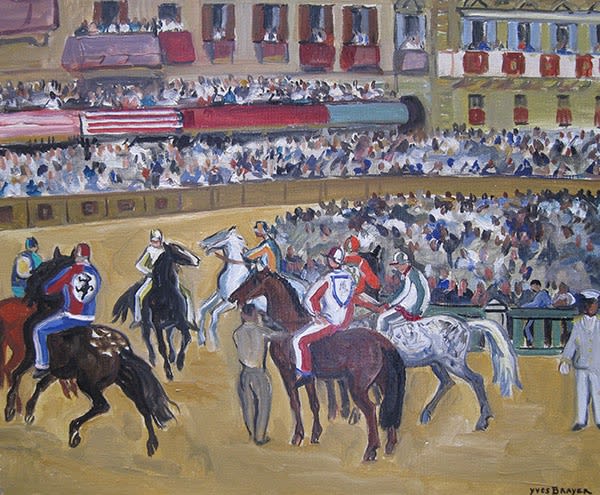 Yves Brayer, La Départ de la Course du Palio