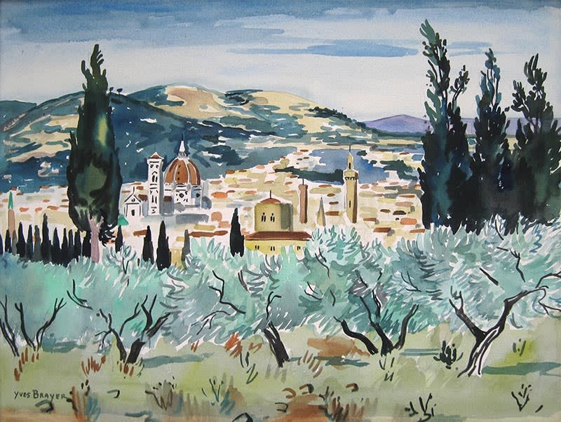 Yves Brayer, Florence, vue de Fiesole