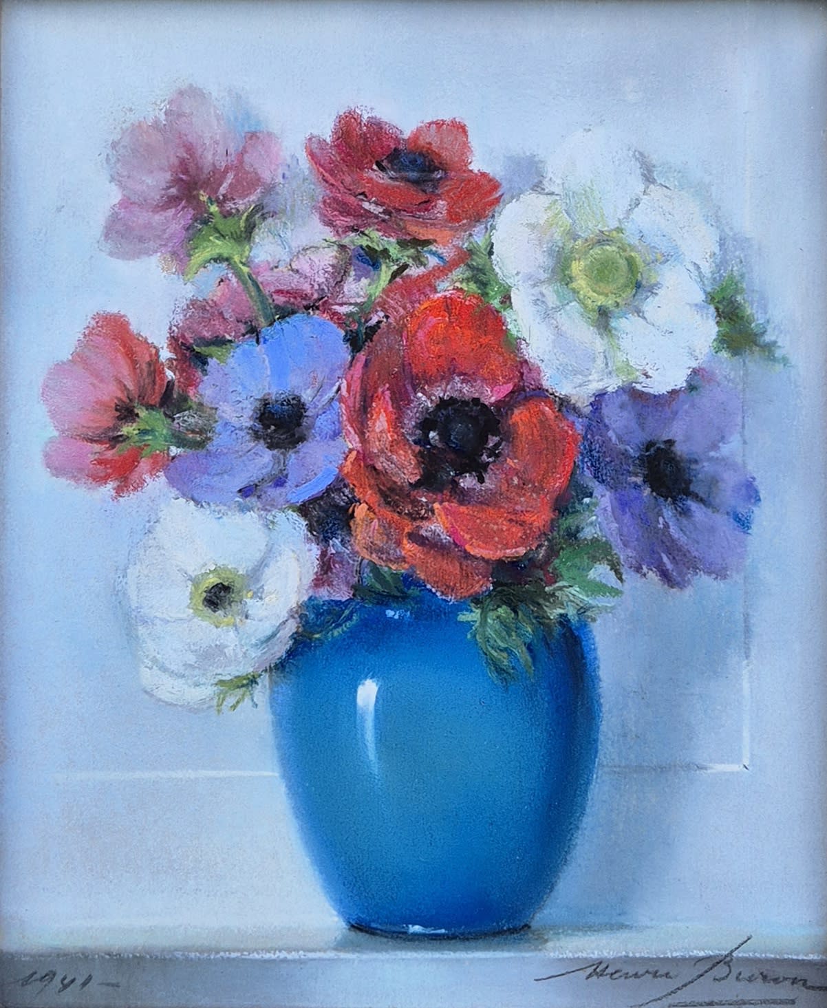 Henri Lucien-Joseph Buron, Vase fleuri, 1941