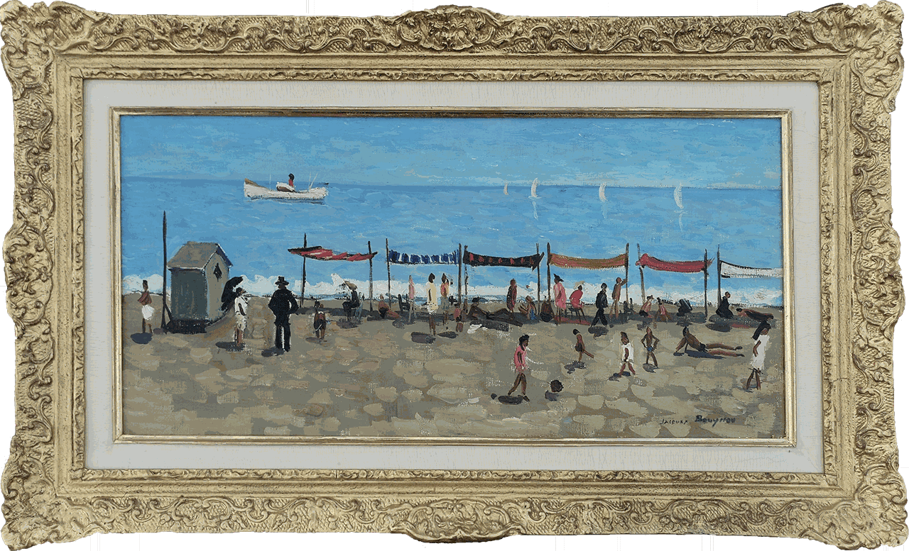 Jacques Bouyssou, Espagne, Almuñécar, sur la plage, 1958