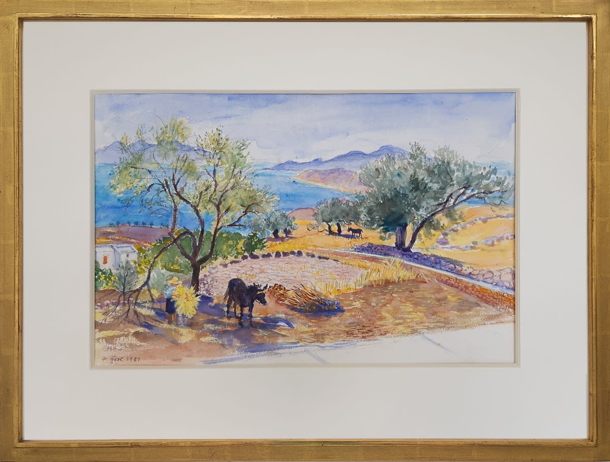 Frederick Gore CBE RA, Threshing Floor, Sfendouri, Aegina, Greece, 1987