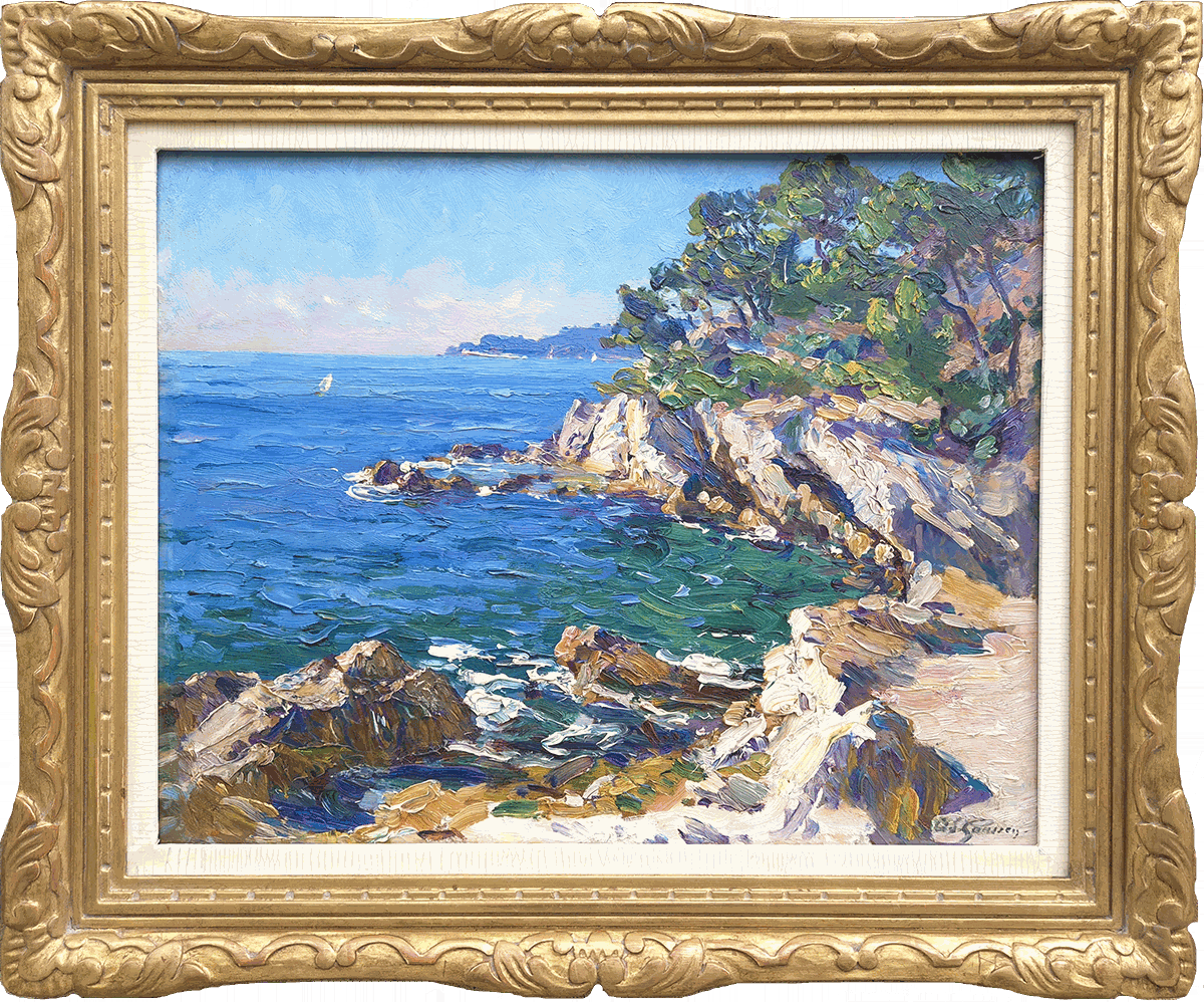 Adolphe Louis Gaussen, Vue de bord de mer à Saint-Jean-cap Ferrat