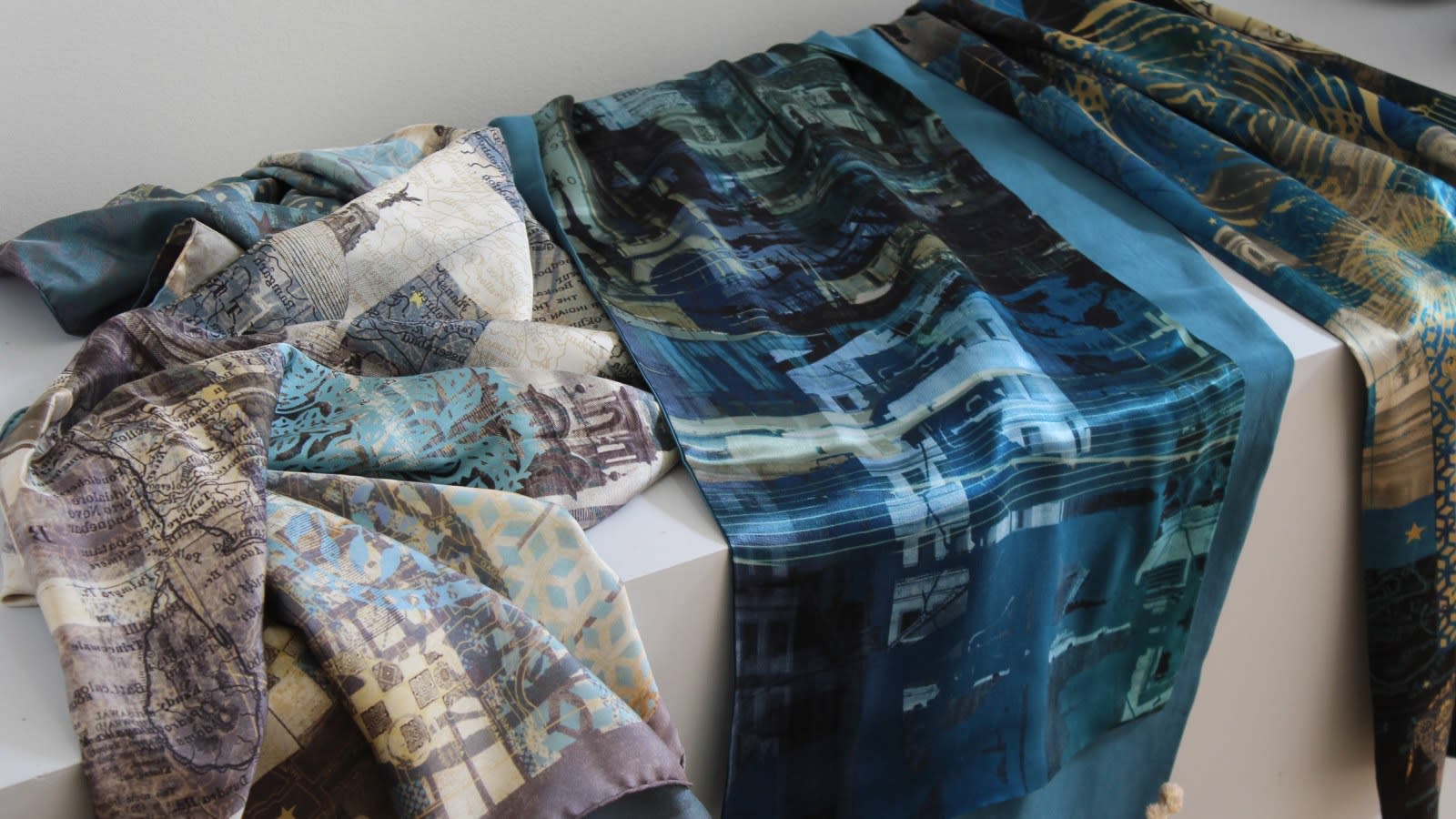 Neil Bottle scarves and soft furnishings.