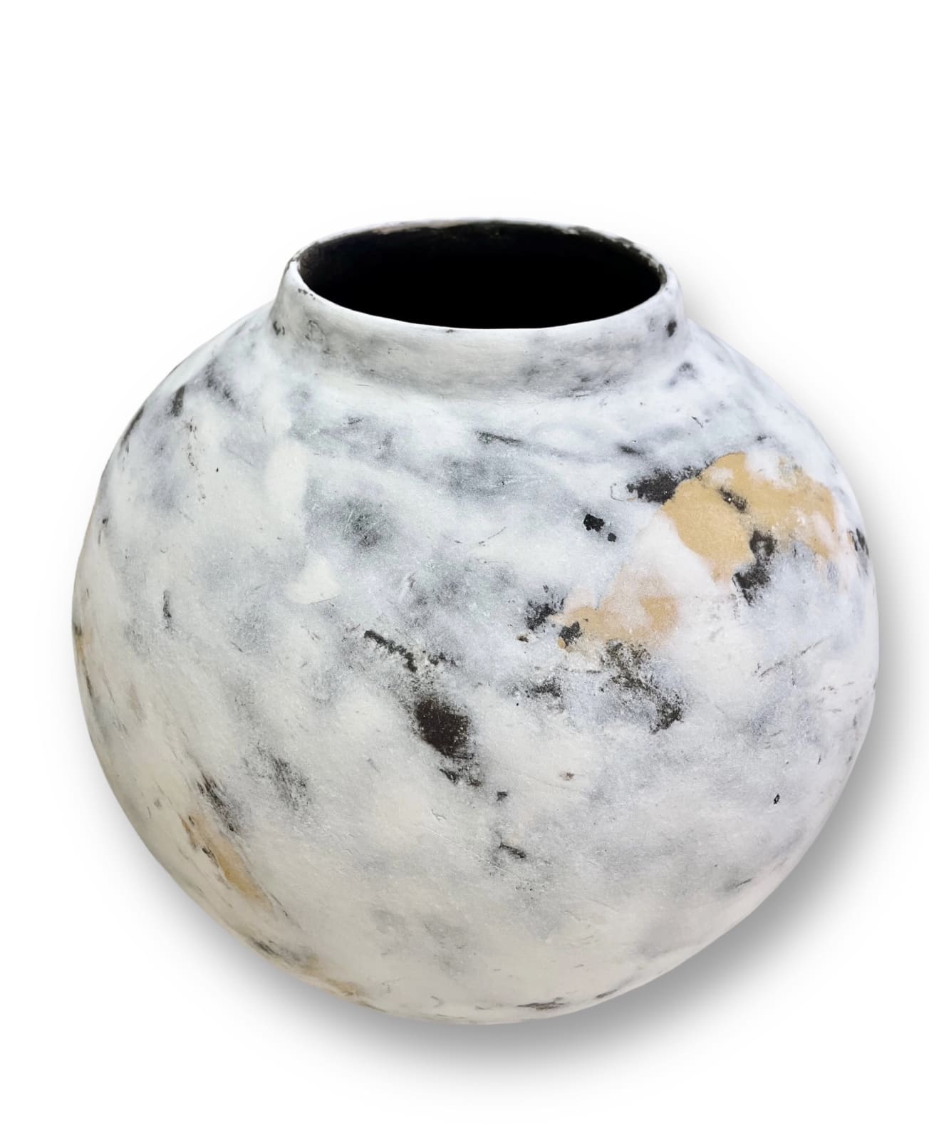 Gabriele Koch, 'White Moon & Yellow Clouds Moon Jar', 2023