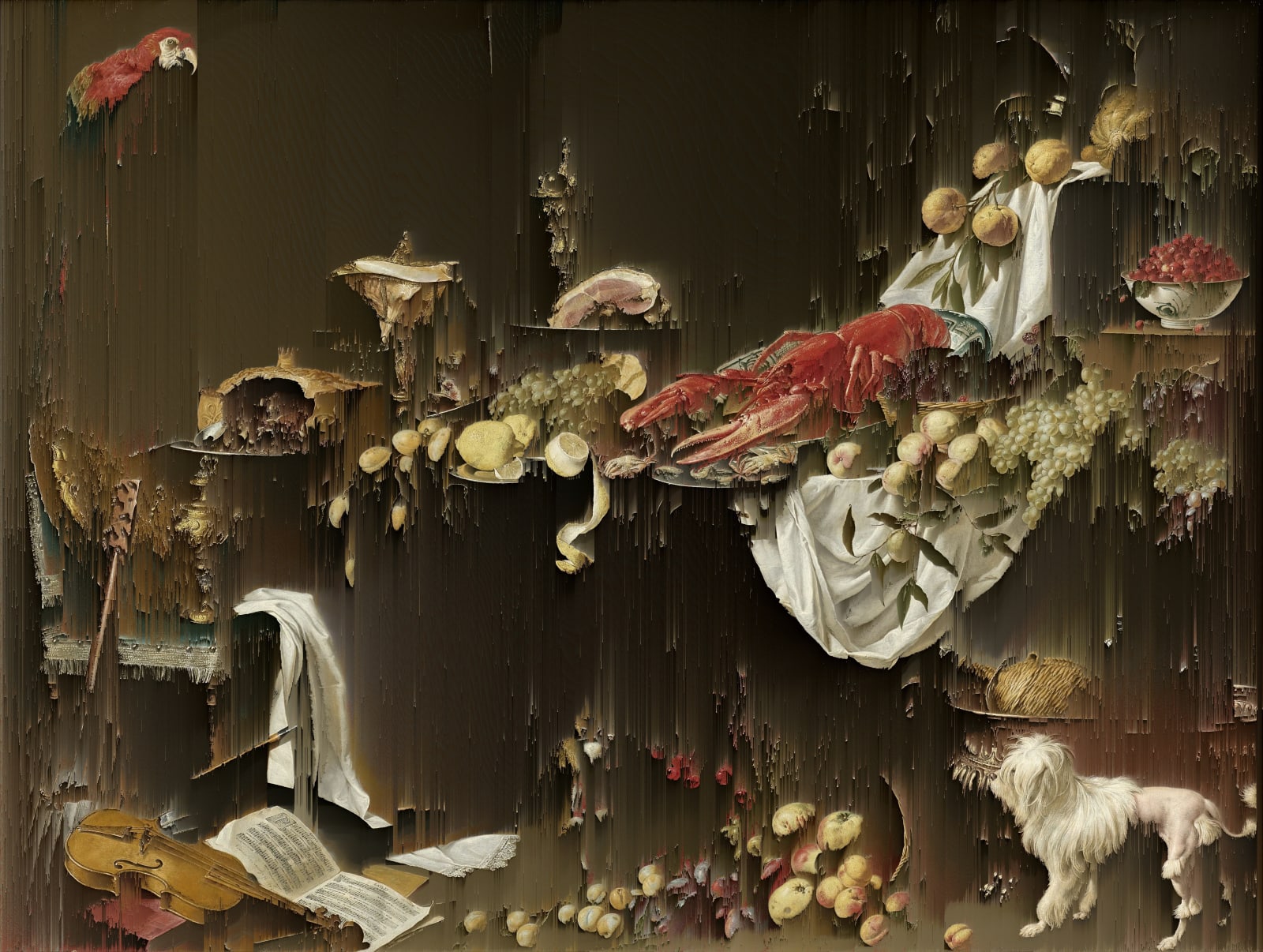 Gordon Cheung, Banquet Still Life (after Adriaen van Utrecht, 1644), 2016, Video animation 6 minute loop