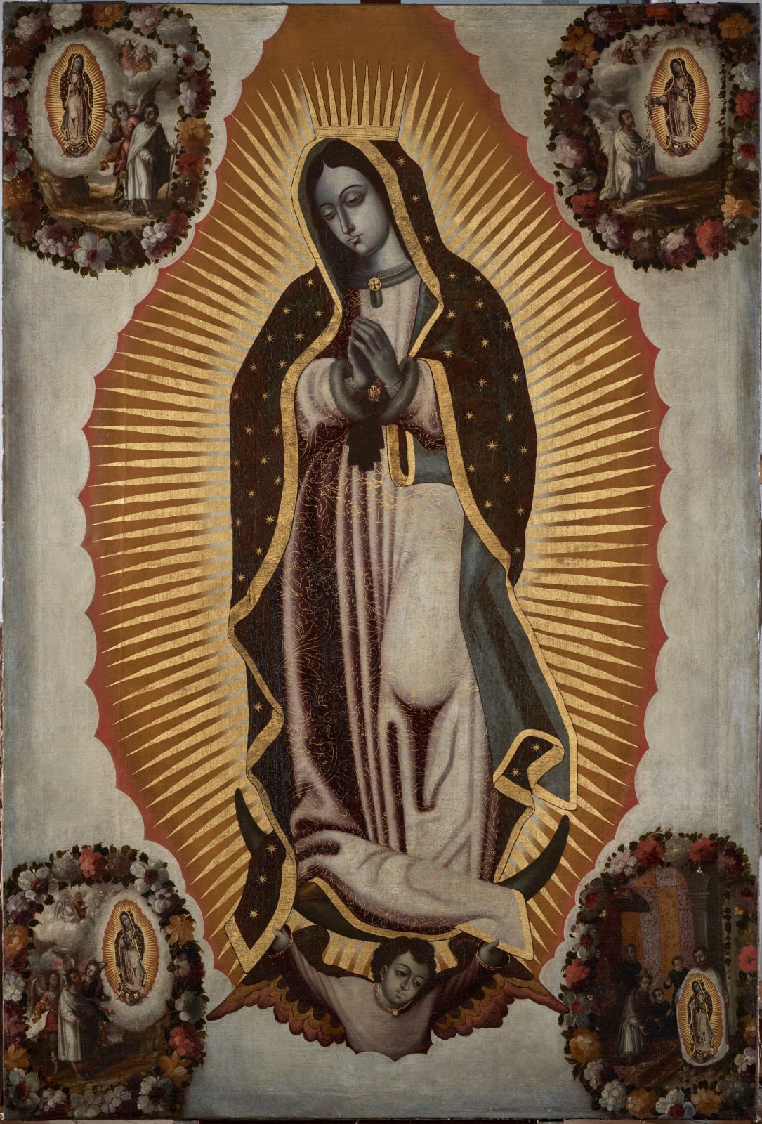 OUR LADY OF GUADALUPE, Unidentified artist, New Spain (Mexico), first half of the 18th century