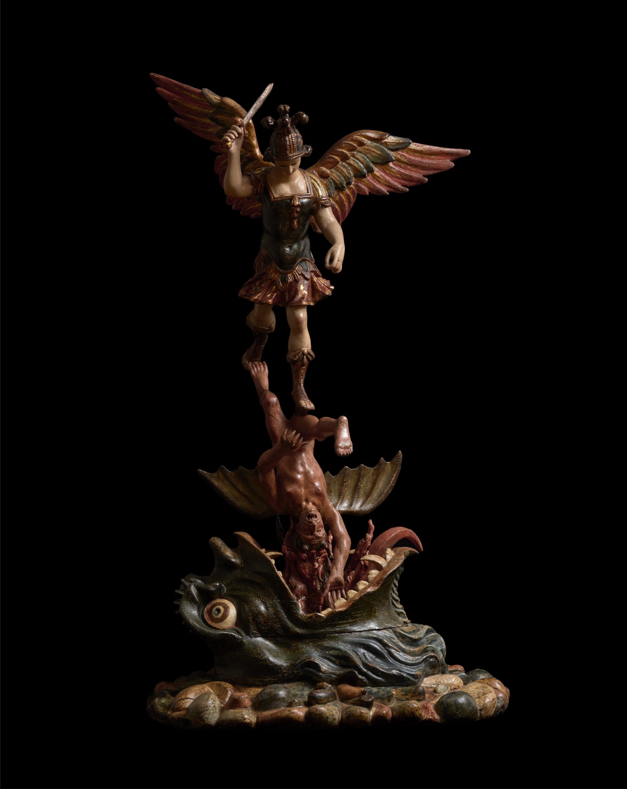 SAINT MICHAEL THE ARCHANGEL WITH THE DEVIL, Unidentified artist, Viceroyalty Of Peru, 18th Century