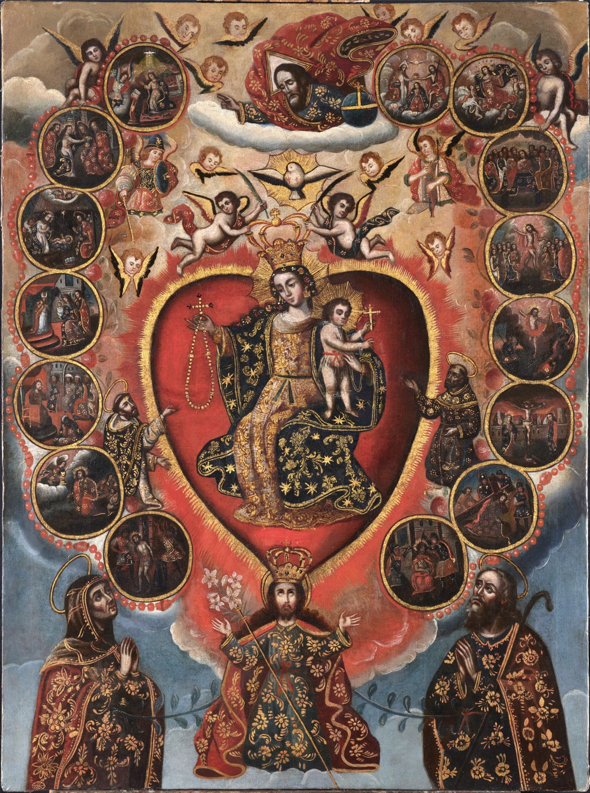 GASPAR MIGUEL DE BERRÍO (ATTRIB.), Our Lady of the rosary, (Puna, upper Peru), 1705 - 1762