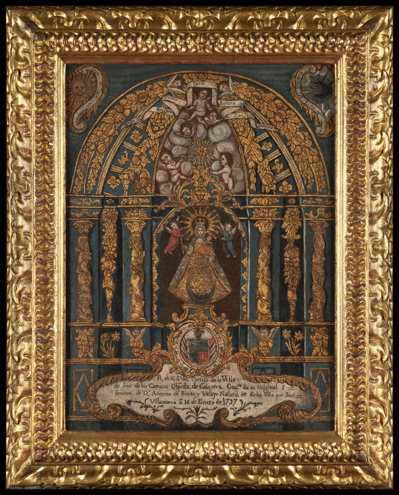 JOSEF VILLANUEVA, Portrait of Our Lady Of El Cortijo, Potosí (Bolivia), 18th Century