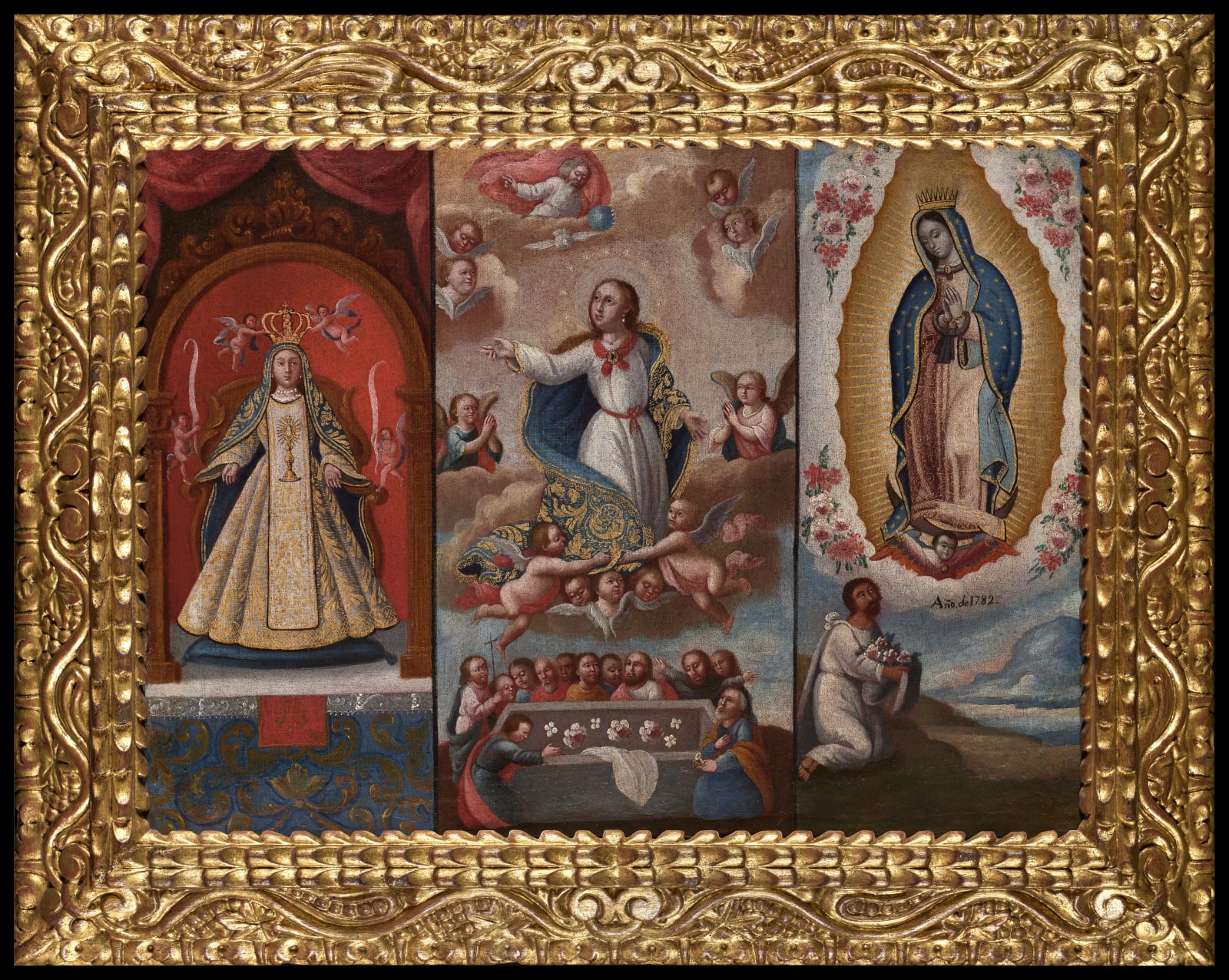 FOLLOWER OF GABRIEL JOSÉ OVALLE, Advocations of the Virgin, Active in Zacatecas and Durango (Mexico), Doc. 1726-1767