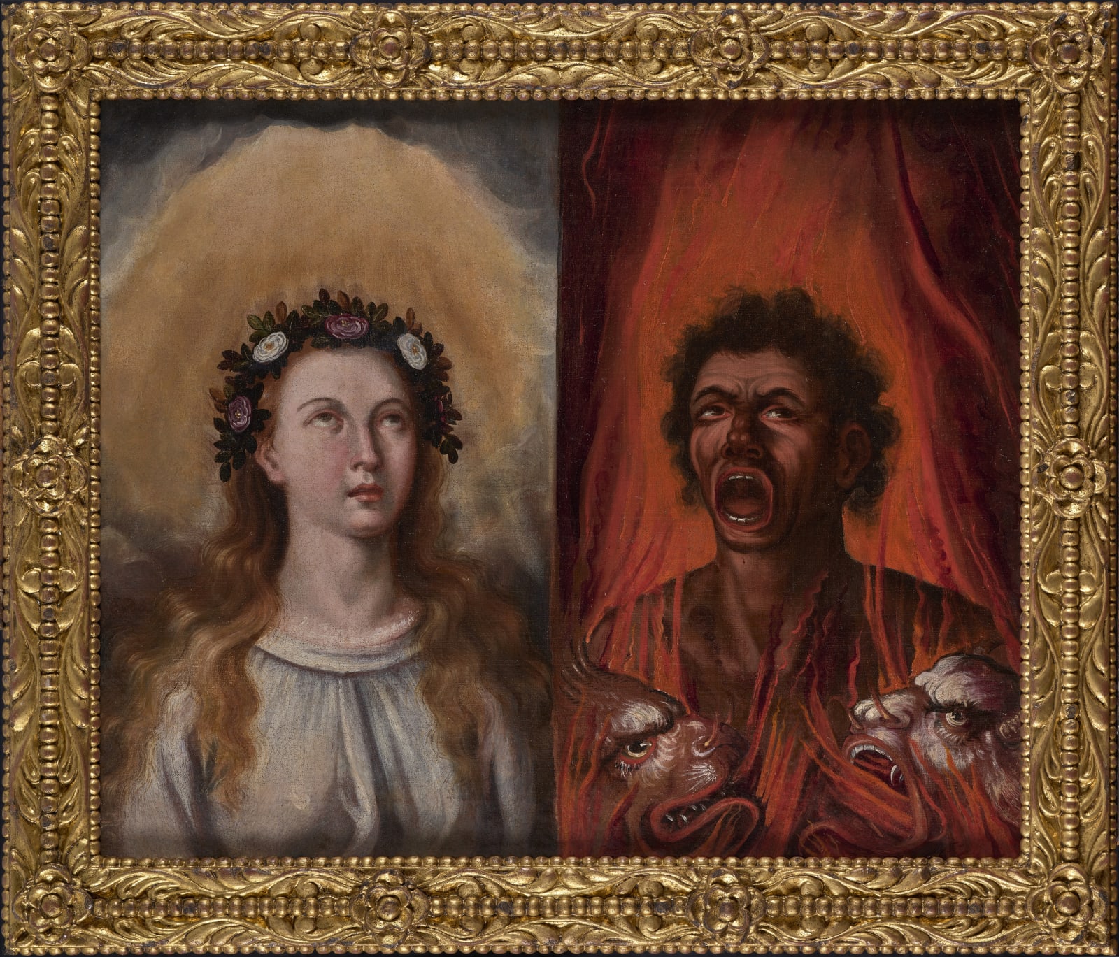 THE BLESSED SOUL AND THE DAMNED SOUL, Unidentified artist, Vice Royalty Of Peru, 18th Century