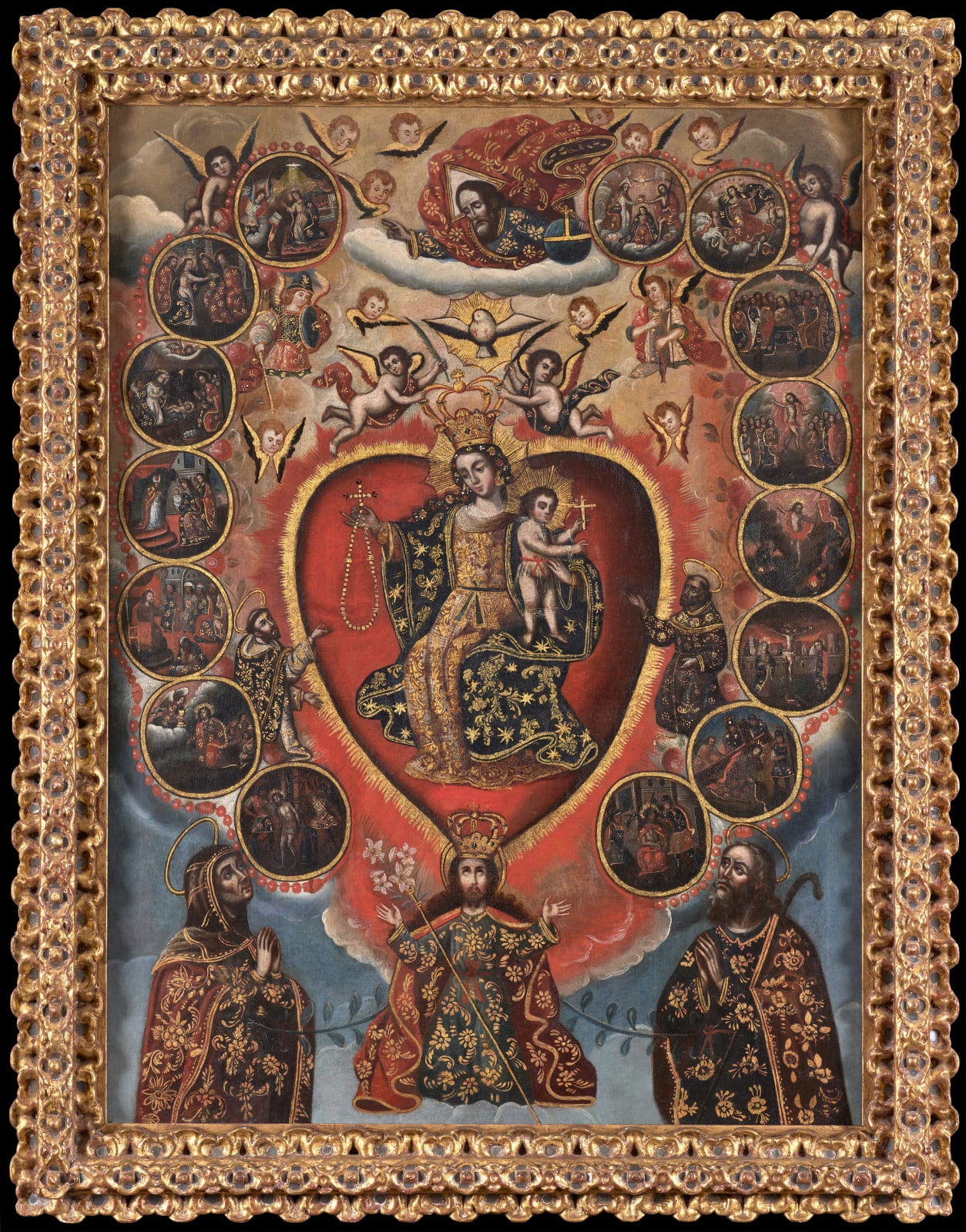GASPAR MIGUEL DE BERRÍO (ATTRIB.), Our Lady of the rosary, (Puna, upper Peru), 1705 - 1762