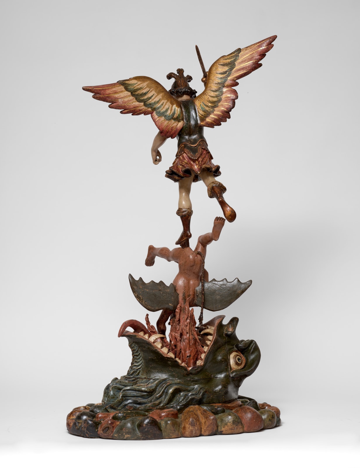 SAINT MICHAEL THE ARCHANGEL WITH THE DEVIL, Unidentified artist, Viceroyalty Of Peru, 18th Century