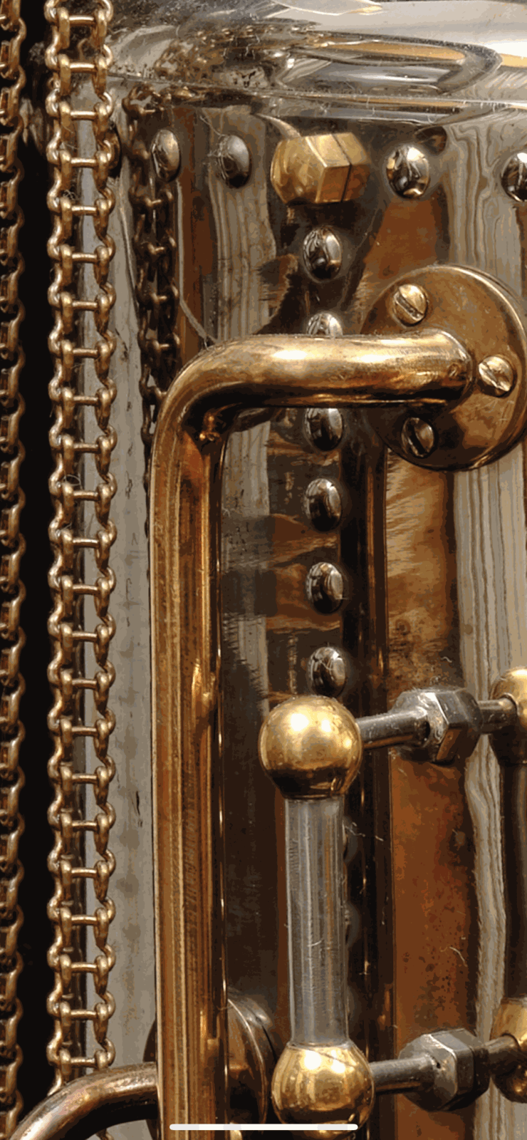 A VERY RARE INDUSTRIAL VERTICAL STEAM BOILER CLOCK PROBABLY BY GUILMET, Circa 1890