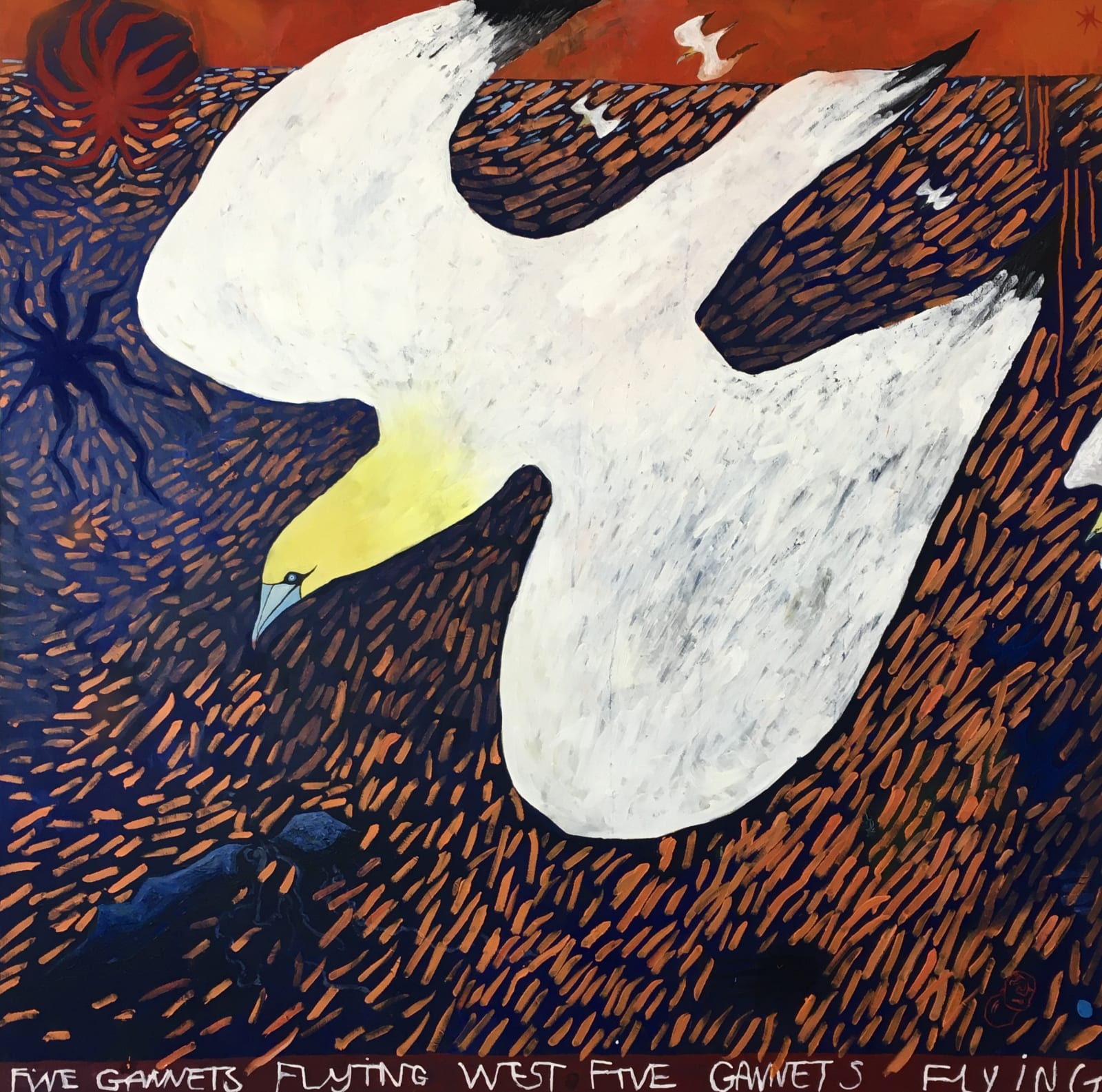 Ruaridh Litster-Campbell, FIVE GANNETS FLYING WEST