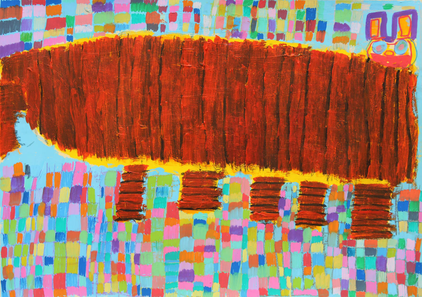 Fiona Rintoul, Highland Cow in Squares
