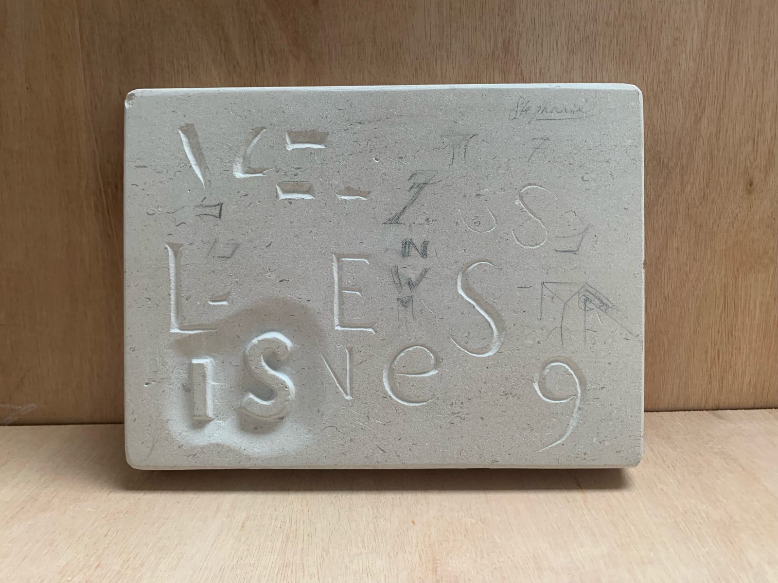 Stefanie Cheong, Carved Limestone - test piece