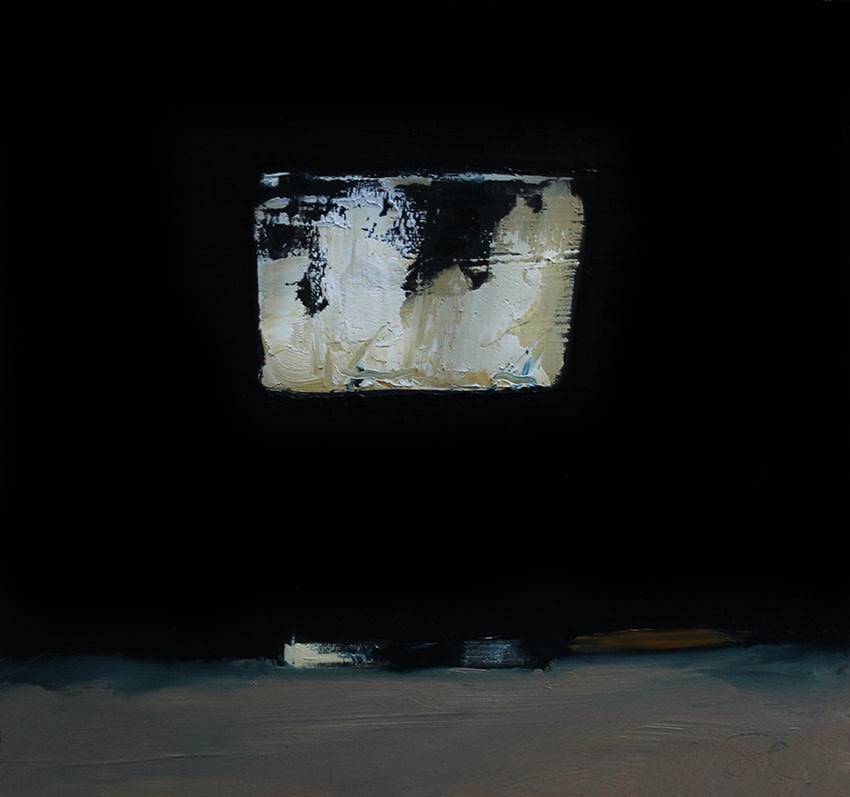 Glass of stout Oil Painting on panel by artist Stephen Charlton