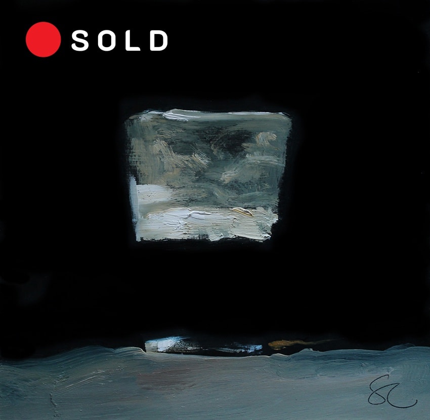 Glass of stout Oil Painting on panel by artist Stephen Charlton